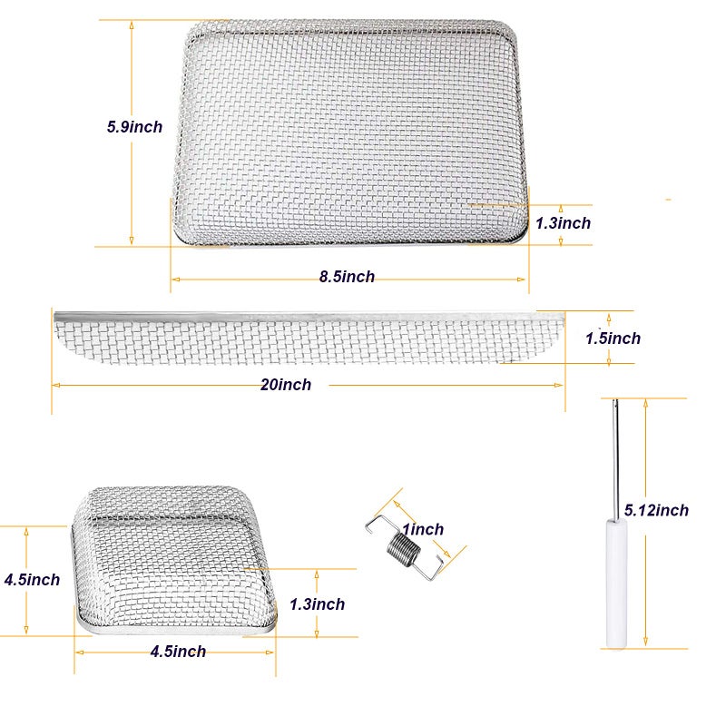 Swess RV Furnace Vent Cover Flying Insect Screen for Camper Vents Protects RV Furnaces from Insects Stainless Steel Mesh with Installation Tool - Image 2